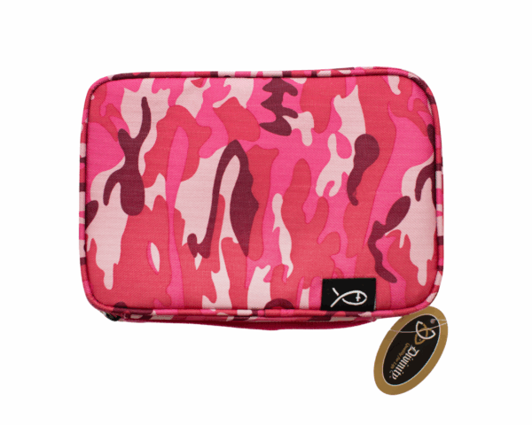 Husă Biblie Medium - Design camuflaj roz