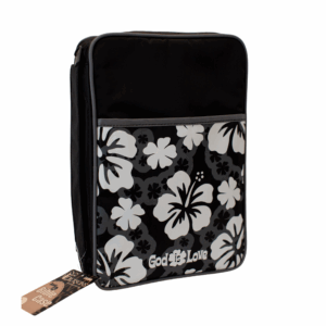 Large Bible Cover Hawaiian Black Model