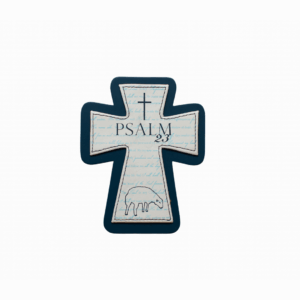 Psalm 23 Mini Resin and Leather Cross