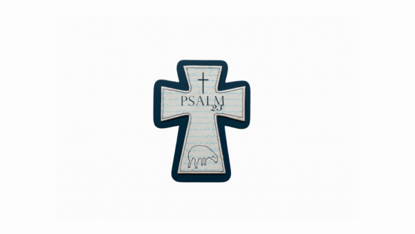 Mini cruce din rășină și piele Psalm 23