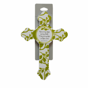 Green Psalm 119:114 Decor cross