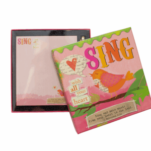 Notes with pen: Sing and make music from your heart to the Lord