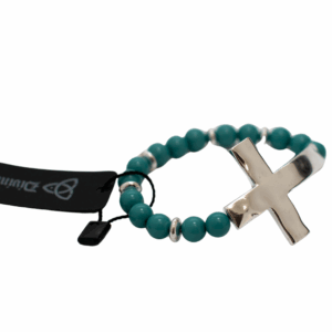 Turquoise Divinity Bracelet and Silver Cross