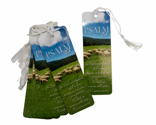 Psalm 23 Bookmark with String