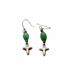 Bob Siemon Earrings - green detail