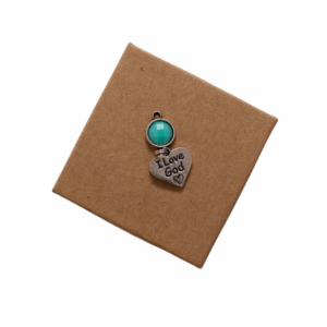 Green Butterfly Pendant - Heart sign