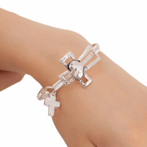 Cross with heart Bracelet