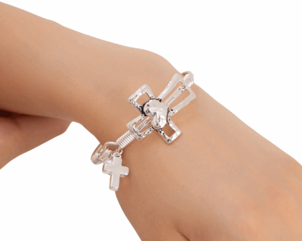Cross with heart Bracelet
