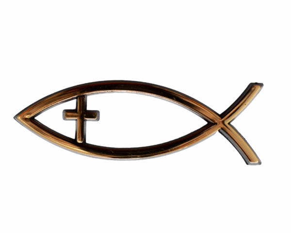 Emblemă auto 3D Fish/Cross