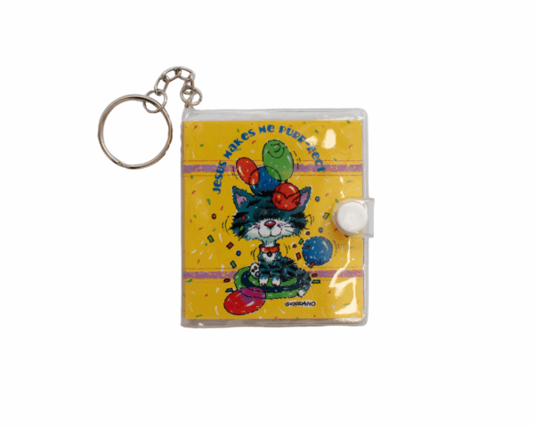 Jesus makes me purr-fect - Mini notebook Keychain