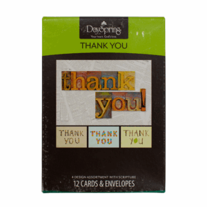 Thank you - 12 cards and envelopes Pretty Petals edition