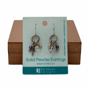 Bob Siemon Earrings - purple detail