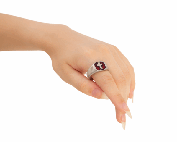 Red Cross- Ring for men - imagine 2