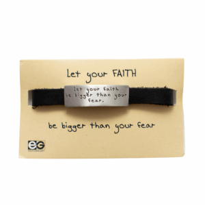 Let your faith be bigger than your fear Leather Bracelet