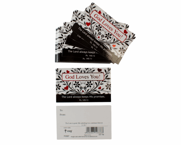 Set mini carduri tip felicitare - God loves you! - imagine 2