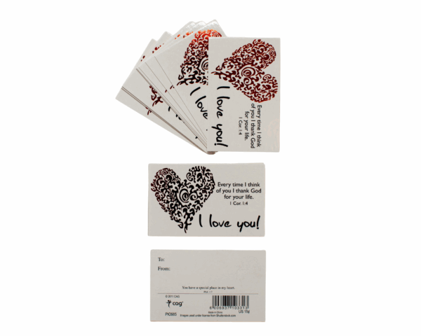 Set mini carduri tip felicitare - I love you - imagine 2