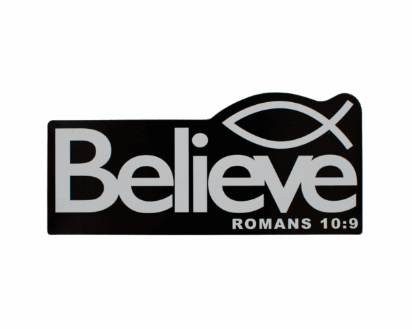 Believe/Romans 10:9 Car Magnet - imagine 2