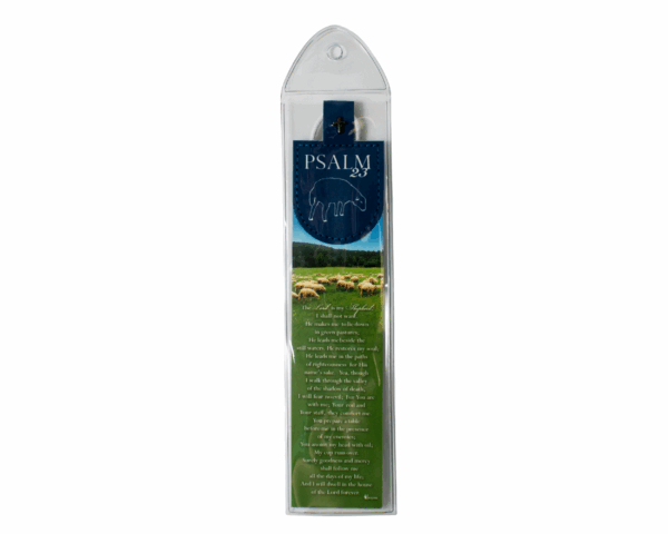 Psalm 23 Bookmark with Leather Detail