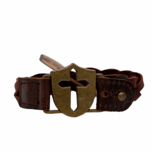 Nail Cross Braided Bracelet
