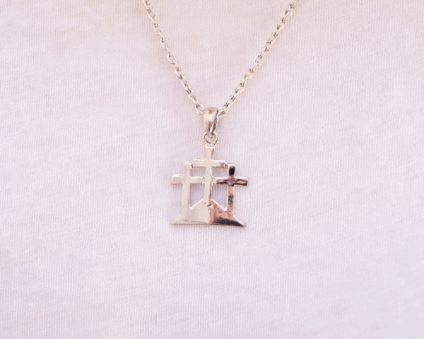 Three crosses on the Hill Necklace