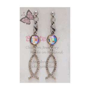Butterfly Earrings - Fish details