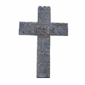 Resin wall cross Jesus