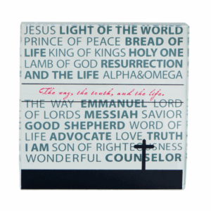 Glass decoration The way, the truth, and the life