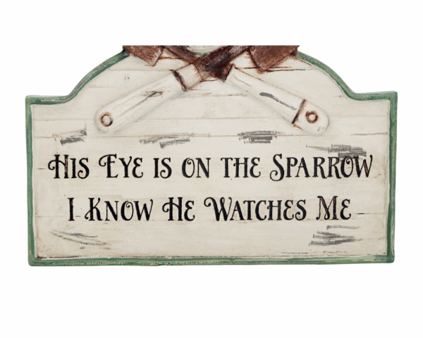 Resin plaque "His eye is on the sparrow" - imagine 2