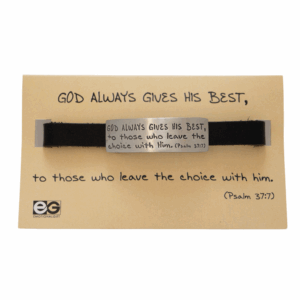 Leather Bracelet "God always gives his best"