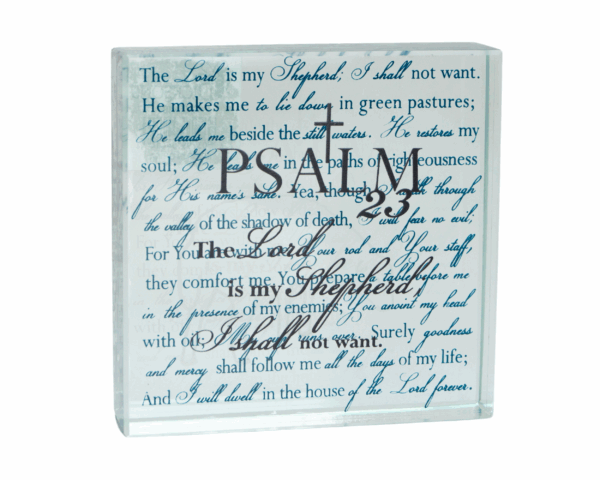 Decorațiune din sticlă Psalm 23 - imagine 2