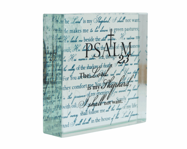 Decorațiune din sticlă Psalm 23 - imagine 3