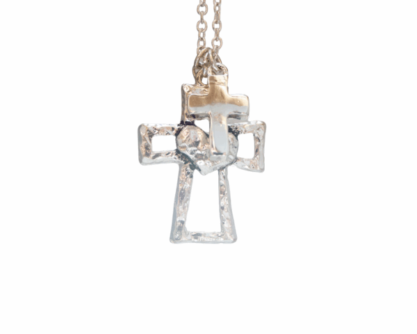 Heart Cross - Divinity Necklace - imagine 2