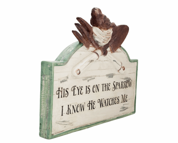 Resin plaque "His eye is on the sparrow" - imagine 4