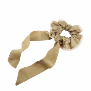 Beige ribbon hair elastic