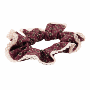 Brown hair elastic with pattern