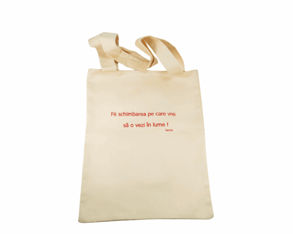 Bag with message - Be the change - imagine 2