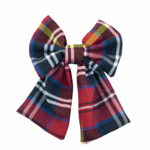 Checkered Bow Hair Clip